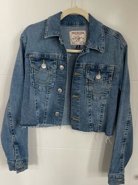 🔥TRUE RELIGION🔥 Cropped Denim Jacket, Small